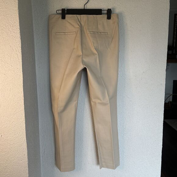 J Jill Cotton Tencel Modal Pull On Elastic Waist Beige Ankle Pants Size 8P - Picture 3 of 8